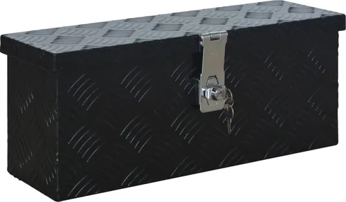 vidaXL Aluminiumkiste 485 x 140 x 200 mm Schwarz