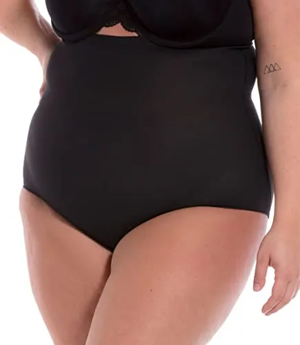 Magic Bodyfashion Damen Maxi Sexy Hi-Brief Taillenmieder, Schwarz - XX-Large - Bikinis & Taillenslips für Damen, mit starkem Shaping-Effekt für einen makellosen Look und rutschfester Silikon-Schicht für optimalen Sitz.