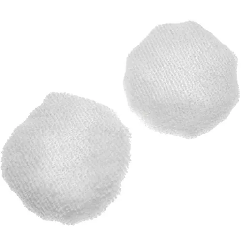 vhbw 2X Wischbezug kompatibel mit Kärcher SC 5 EasyFix Premium, SC 5, SC 4 Premium Iron Kit Dampfreiniger, Dampfmop - Mikrofaser Weiß, rund