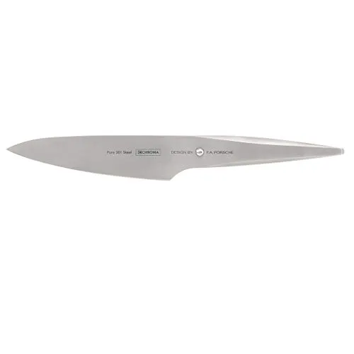P-04 Chroma Type 301 Kochmesser 14,2 cm - Handliches Allround-Talent - Küchenmesser mit 14,2 cm Klinge, ideal für präzise Schneidearbeiten. Extrem scharf und perfekt für Fisch, Fleisch und Gemüse. Lieferung in dekorativer Geschenkverpackung.