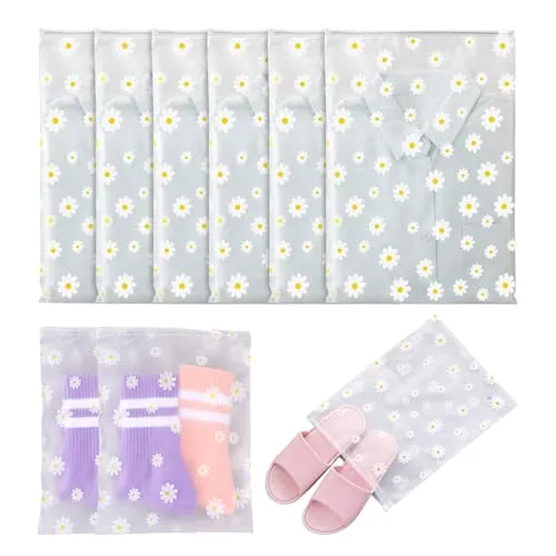 Homshsjhkis 20 Pcs Zipper Beutel, Zip Beutel Groß Wiederverwendbar, Reisetasche Wasserdichte Gefrostet Zip Tüten Bag Plastikbeutel Aufbewahrungsbeutel für Kleidung Unterwäsche Handtuch Schuhe Kosmetik