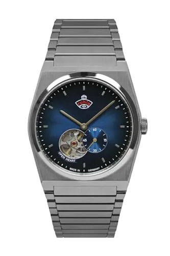 ruhla Automatikuhr Space Control 4866M-3 - Herrenuhr mit Saphirglas - Hochwertige Herrenuhr mit Automatik-Antrieb und 40 Std. Gangreserve. Wasserdicht bis 10 bar und modisches Design mit offenem Gehäuse. Made in Germany.