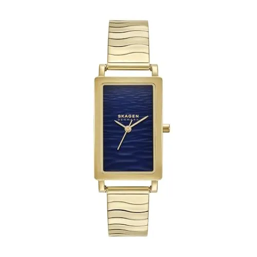 Skagen Hagen Damenuhr - Elegante Armbanduhr für Damen mit präzisem Quarz-Dreizeigerwerk und wahlweise Edelstahl- oder Lederarmband, wasserbeständig bis 30 m - ideal für stilbewusste Frauen.