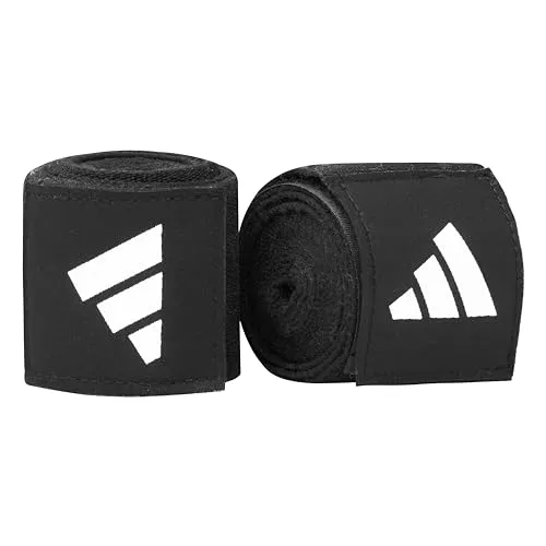 Adidas Boxbandagen, Box Bandage fürs Handgelenk, 5 x 2,55 m, Training Boxing Crepe, schwarz