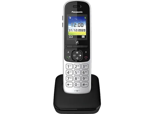 Panasonic Telefon KX-TGH710GS, schnurlos schwarz – Flexibles Telefonieren - Festnetztelefon mit TFT-Farbdisplay, bis zu 14 Stunden Gesprächszeit und erweiterbar auf 6 Mobilteile. Ideal für energieeffizientes Telefonieren im ECO-Modus.