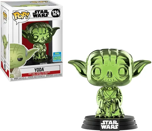 Produktbild Green Chrome Yoda 2019 Summer Exclusive Star Wars POP! #124 Vinyl Figur