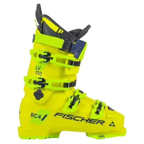 Fischer RC4 130 LV Herren Skischuhe - Gelb - 29,5 - Skischuhe für Herren mit hoher Flexibilität und präziser Kraftübertragung, ideal für sportliche Fahrer auf der Piste.