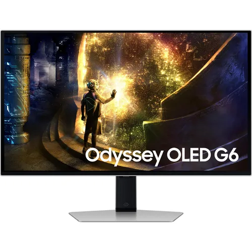 Samsung Odyssey OLED G6 27 Zoll Gaming-Monitor - QHD-Gaming-Monitor mit OLED Glare Free Technologie für ein realistisches Spielerlebnis, 240 Hz Bildwiederholfrequenz und ergonomische Verstellmöglichkeiten für maximalen Komfort.