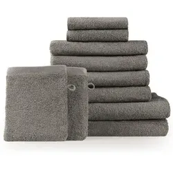 Blumtal Handtuch Set 10 Teilig - Weiche 100% Baumwolle - Handtuch-Sets in hochwertiger Frottee-Qualität, extra saugstark und pflegeleicht. Ideal für jedes Badezimmer mit großer Farbauswahl und praktischen Aufhängeschlaufen.