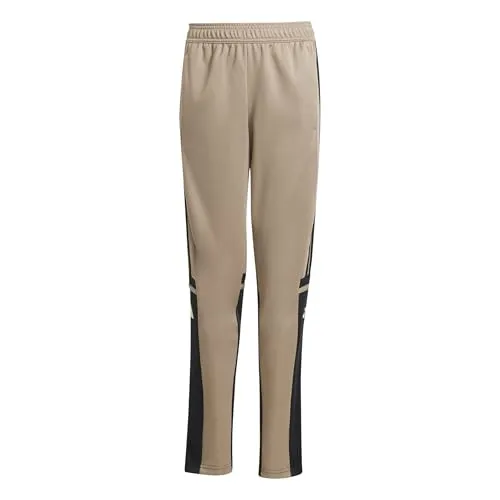 adidas Unisex Kinder SQUADRA25 Training Pant Kids, Blanch Cargo/Black/warm Vanilla - Trainingshose für Kinder, aus 100% recyceltem Polyester, mit AEROREADY-Technologie für optimale Feuchtigkeitsregulierung und praktischen Reißverschlusstaschen.