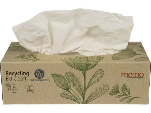 memo Papiertaschentücher memo Taschentücher 'Recycling Extra Soft' in prakt (100-St)