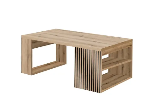 Stolkom Sp.z.o.o. Couchtisch in Evoke Eiche Dekor, schwarz - 108x43x60cm (BxHxT)