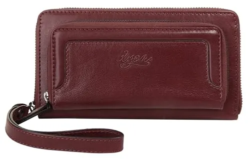 X-ZONE Geldbörse Echt Leder Damen | Elegante Clutch und Kartenetui - Damen-Geldbörsen mit 100% echtem Leder, vielseitigen Fächern und Handgelenkhenkel, perfekt für den täglichen Gebrauch und besondere Anlässe.