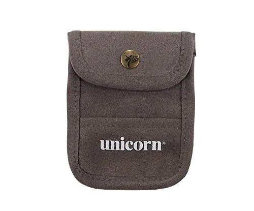 Unicorn Accessory Pouch, Zubehörbeutel, grau beflocktes Leder