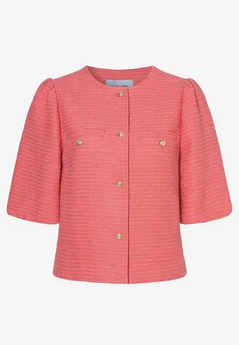 MORE & MORE Bouclé Jacke mit Ballonärmeln faded rose 38 - Feminine Boucléjacke von MORE & MORE mit eleganten Ballonärmeln und edler Struktur. Ideal für besondere Anlässe oder den Alltag, kombiniert sie Stil mit Vielseitigkeit und setzt einen klassischen Akzent durch dekorative Goldknöpfe.