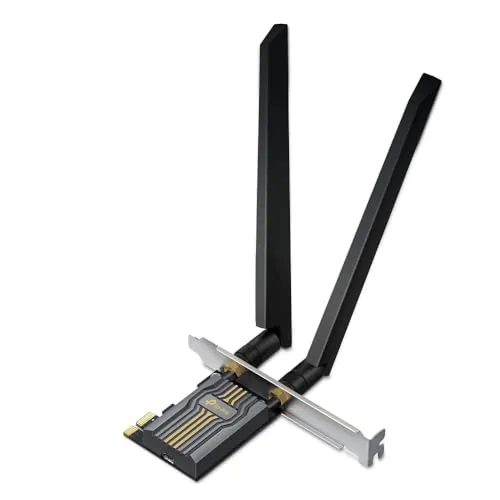 TP-Link Archer TBE400E WLAN-Karte für PC - Tri-Band Wi-Fi 7 mit bis zu 2882 Mbps, ideal für schnelles Gaming und Streaming. Mit Bluetooth 5.4 für verbesserte Sicherheit, perfekt für Windows 11 (64-Bit).