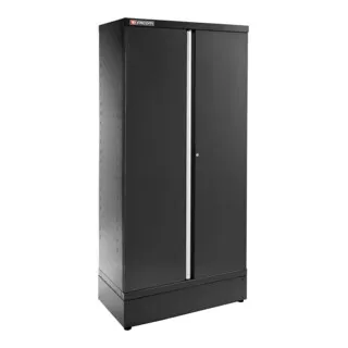 Facom JLS3 Schrank 2m mit 2 Volltüren schwarz - Flügeltürenschrank mit 2 Volltüren, ideal für die organisierte Aufbewahrung von Werkzeugen. Verstellbare Fachböden mit 100 kg Tragfähigkeit und Schlüsselverriegelung für zusätzliche Sicherheit.