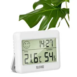 MAVORI Hygrometer und Thermometer digital mit Uhr von MAVORI