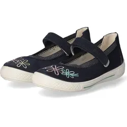 Superfit Tensy Ballerina, Blau 8000, 29 EU - Slipper für Mädchen aus hochwertigem Rauleder mit Klettverschluss, perfekter Halt dank verstärktem Fersenbereich und rutschfester Laufsohle. Ideal für Kindergarten und Freizeit.
