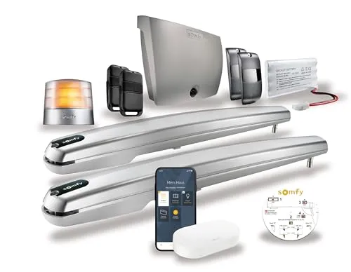Somfy 1241957 - Exavia Star Connect, Drehtor Motorisierung mit Connectivity Kit - Tore-Zubehör mit einfacher Installation und smarter Steuerung über Amazon Alexa, Apple HomeKit & Google Assistant für maximalen Komfort und Sicherheit.