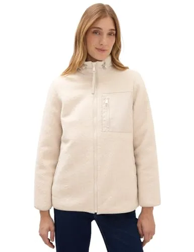 CECIL Damen Funktionsjacke XXL, beige (teddy vanilleweiß) - Stylische Funktionsjacke für Damen mit Softshell-Details, ideal für Outdoor-Aktivitäten und den Alltag. Pflegeleicht und taillenbedeckt für optimalen Komfort.