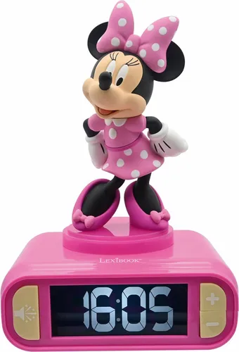 Disney Minnie Mouse Alarm Clock - Elektronischer Wecker im Minnie Mouse Design, perfekt für Kinderzimmer und sorgt für pünktliches Aufstehen mit Spaß!
