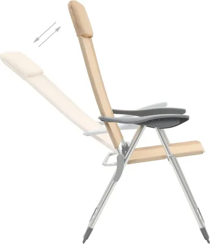 Klappbare Campingstühle 4 Stk. Aluminium Creme