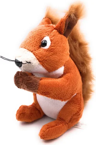 Onwomania Plüschtier Kuscheltier Stoff Tier Eichhörnchen braun sitzend 19 cm