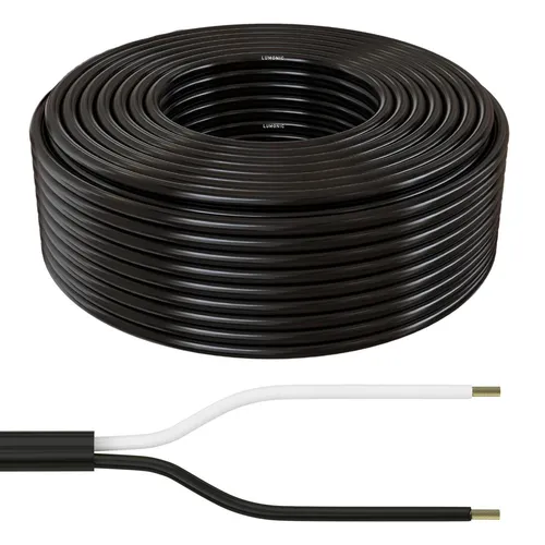 50m FLRYY Fahrzeugleitung 2x1mm² rund Kabel KFZ Anhängerkabel Niedervolt