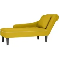 vidaXL Chaiselongue - Gepolsterte Recamiere mit Kissen - Gartenmöbel: Stilvolle Chaiselongue aus weichem Samt, ideal zum Entspannen mit optimaler Unterstützung durch hochelastischen Schaumstoff und Lendenkissen.