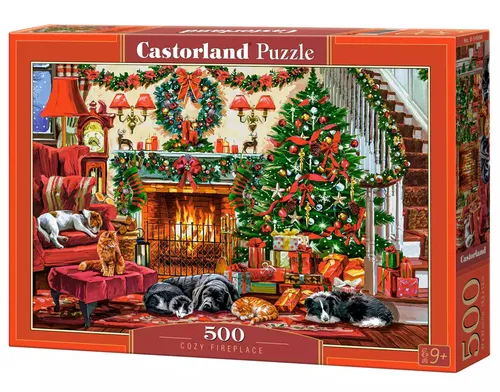 Puzzle 500 elementów. Przytulny kominek Castorland 5904438054060