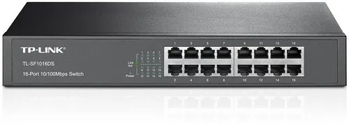 TP-Link TL-SF1016DS 16-Port Netzwerk-Switch - 16-Port Desktop Switch, ideal für kleine Netzwerke, bietet eine einfache Plug-and-Play-Lösung mit hoher Zuverlässigkeit.