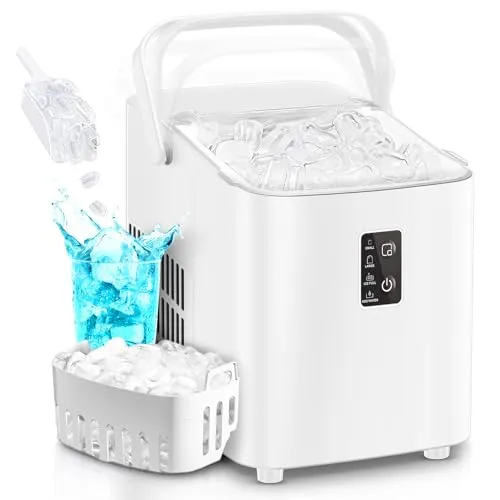 Eiswürfelmaschine Selbstreinigend Kompakt Weiß – Perfekt für jede Party