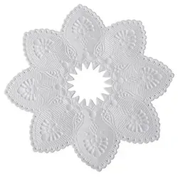 PAPSTAR 100 Kerzen-Manschetten rund Ø 10 cm weiss