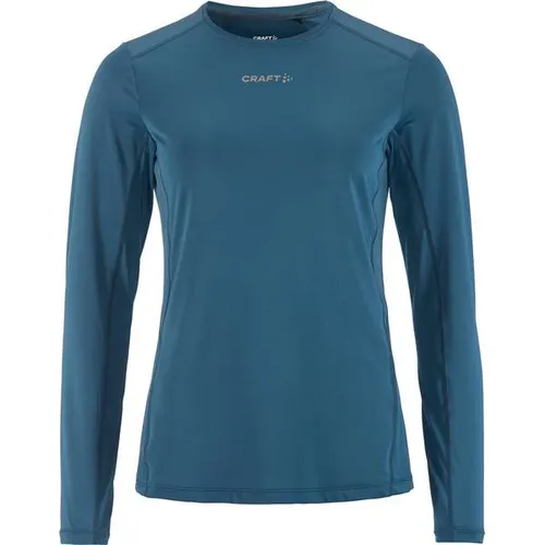 Craft ADV Essence Laufshirt Damen – Blau, Größe M - Langärmliges Laufshirt für Damen, ideal für kalte Tage. Leicht, atmungsaktiv und flexibel für optimale Bewegungsfreiheit. Perfekt für sportliche Höchstleistungen auch im Winter.