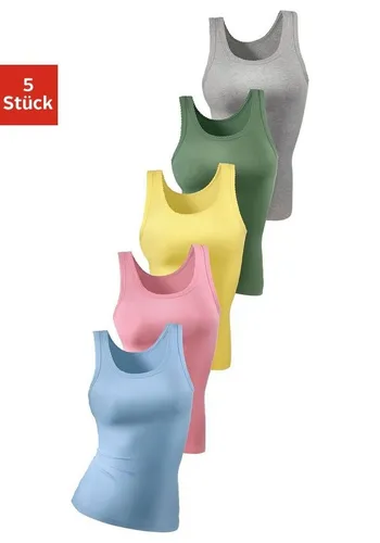 PETITE FLEUR Damen Unterhemd, 5 Stück - Unterhemden & BH-Hemden für Damen, praktische 5er-Packung mit schöner Muschelkante und weicher Baumwolle für optimalen Tragekomfort.