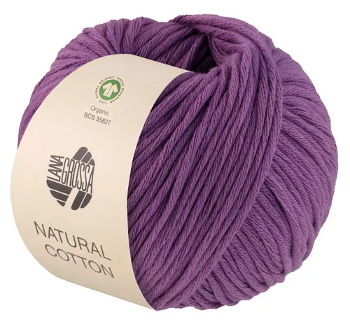 LANA GROSSA NATURAL COTTON Häkelwolle, 80 m (Bio-Baumwollgarn in Millefili-Zwirnung), 50 g
