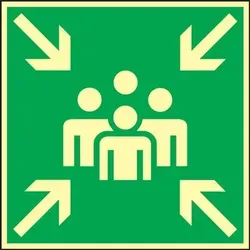 Rettungszeichen Bgv A8 L148xb148mm Sammelstelle Ku.