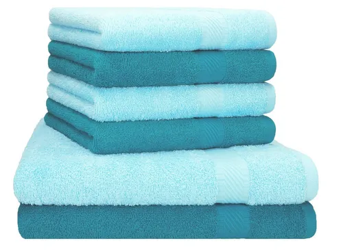Betz Handtuch Set 6 Stück Palermo 2x Liegetücher 70x140 cm 4x Handtücher 50x100 cm, 100% Baumwolle
