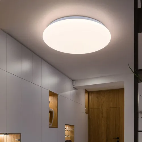 Deckenleuchte dimmbar, LED 17W - Elegante Wohnzimmerlampe - Lampen - Dimmbar über Wandschalter, ideal für individuelle Lichtstimmungen, warmweißes Licht mit 1600 Lumen, perfekt für Flur oder Badezimmer.