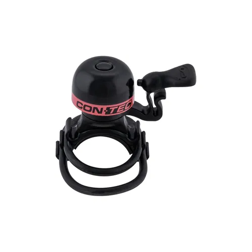 Contec Fahrrad Klingel Miniglocke Mini Bing Schwarz Neon Rot Lenkermontage