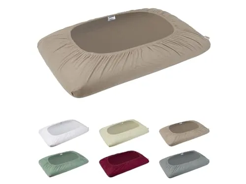 -beties- BasicSoft hochwertiger, weicher Premium Kissenspannbezug ca. 40x70 cm mit Steghöhe ca. 20 cm. 3% Elasthan/97% supergekämmter Baumwolle (Plaza-Taupe)