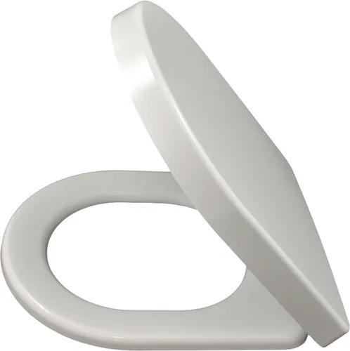 Sanicomfort WC-Sitz mit Softclose Absenkautomatik Weiß - D-Form WC-Sitz aus hochwertigem Duroplast mit geräuschloser Softclose-Funktion, ideal für mehr Komfort im Alltag und einfache Montage dank verstellbarer Edelstahl-Scharniere.