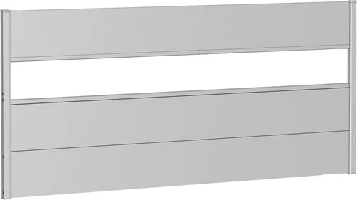 Biohort Sichtschutz mit Acrylglas, B200/H90 cm, Silber