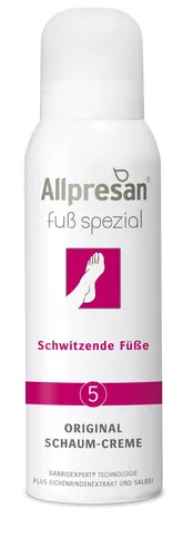 Produktbild Allpresan Fußspezial Nr. 5 Schaum-Creme für schwitzende Füße 125ml