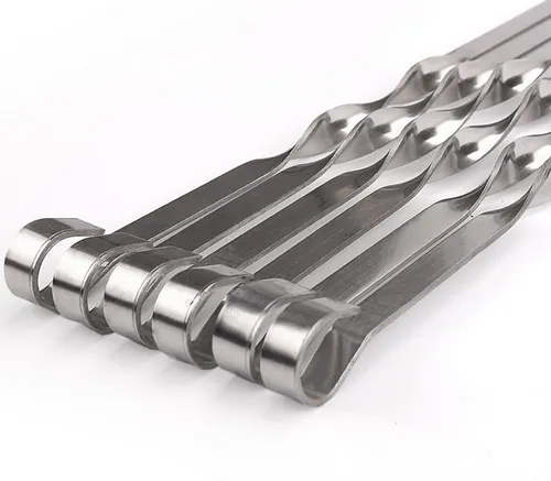 Bayli Grillspieß 18er Set – Edelstahl Schaschlikspieße 45cm - Grillspieße aus Edelstahl – 18 Stück, 45cm lang, ideal für Gemüse und Fleisch. Perfekt für kreative Grillabende und spülmaschinenfest für einfache Reinigung.