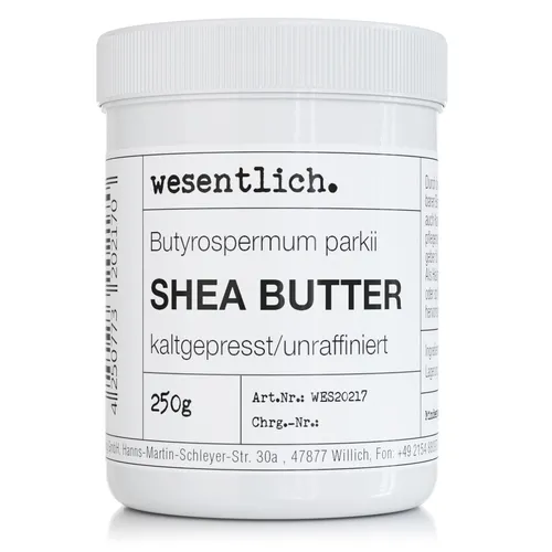 Sheabutter kaltgepresst 250g - 100% rein und unraffiniert von wesentlich.