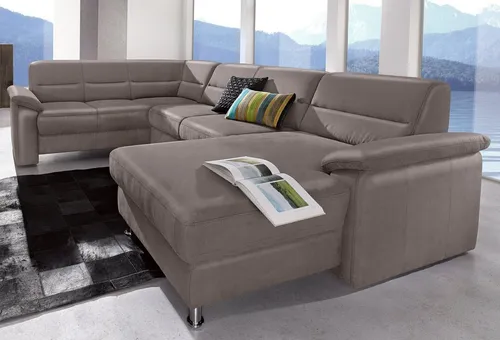 sit&more Wohnlandschaft Ascara U-Form, inklusive Boxspring/Federkern-Polsterung, wahlweise mit Bettfunktion