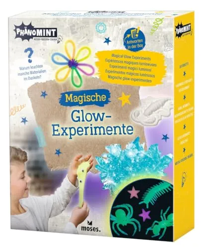 moses. PhänoMINT Magische Glow-Experimente mit 7 Versuchen für Kinder | 7 Glow-Experimente: nachtleuchtenden Schleim und Kristall herstellen, Gipsfiguren gestalten und Knicklicht-Kreationen bauen