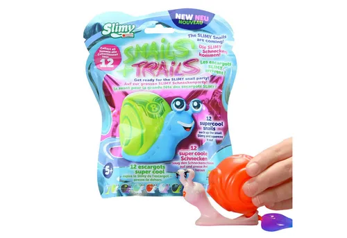 Slimy® Knete Snails + Trails (1-tlg), lustige Schnecken mit extra glitschigem Spielschleim
